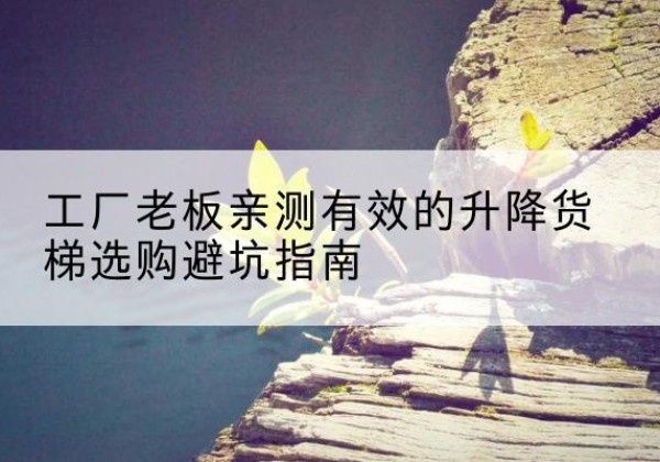 固阳升降货梯怎么选-工厂老板亲测有效的升降货梯选购避坑指南